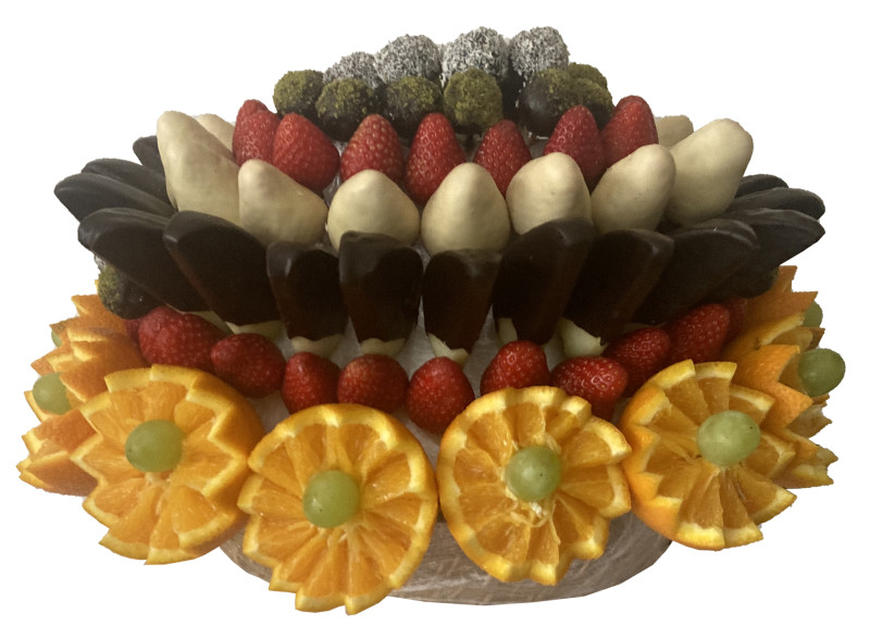 Lezzet Şöleni Meyve ve Çikolata Buketi - Özel Günleriniz İçin Tatlı ve Şık Bir Hediye