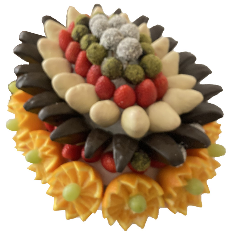 Lezzet Şöleni Meyve ve Çikolata Buketi - Özel Günleriniz İçin Tatlı ve Şık Bir Hediye