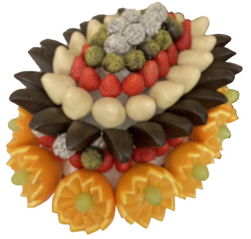 Lezzet Şöleni Meyve ve Çikolata Buketi - Özel Günleriniz İçin Tatlı ve Şık Bir Hediye
