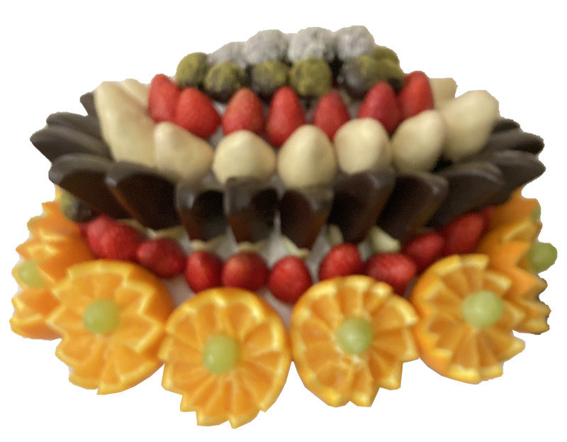 Lezzet Şöleni Meyve ve Çikolata Buketi - Özel Günleriniz İçin Tatlı ve Şık Bir Hediye