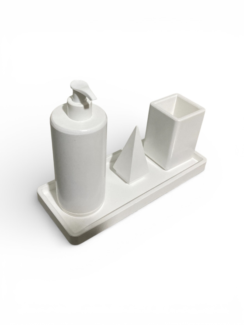 Banyo Seti-Sade Beyaz (Yuvarlak)