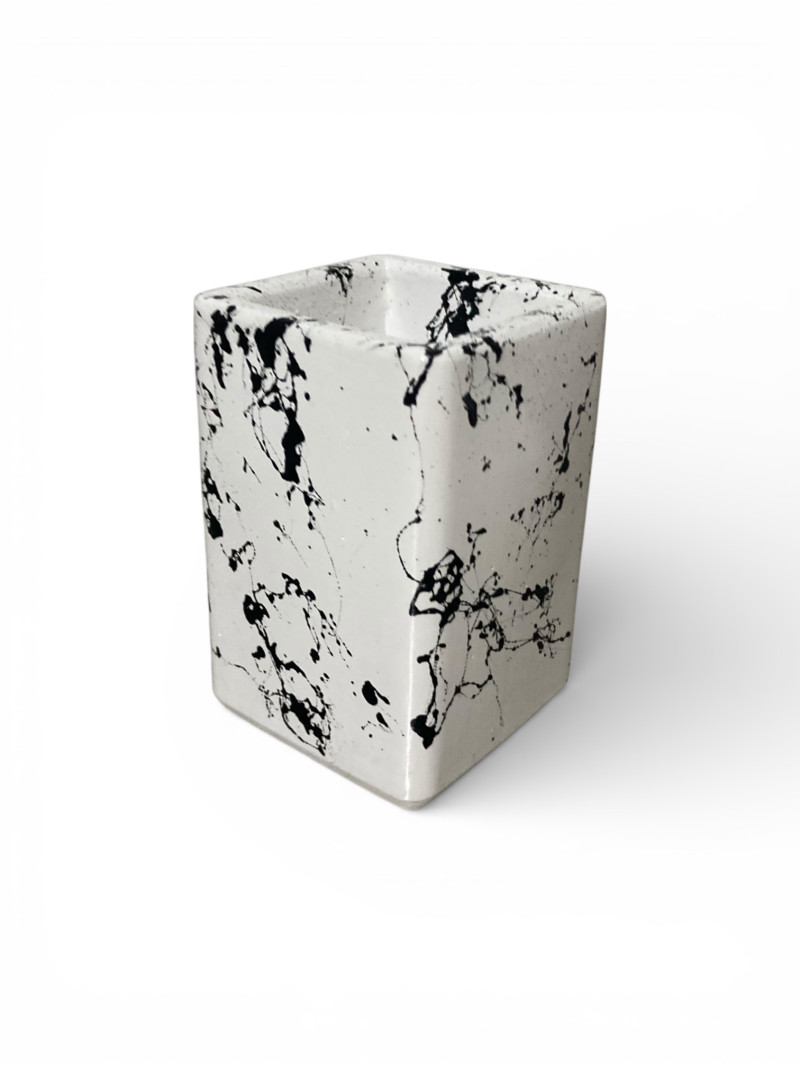 Banyo Seti-Siyah Desenli (Kare)