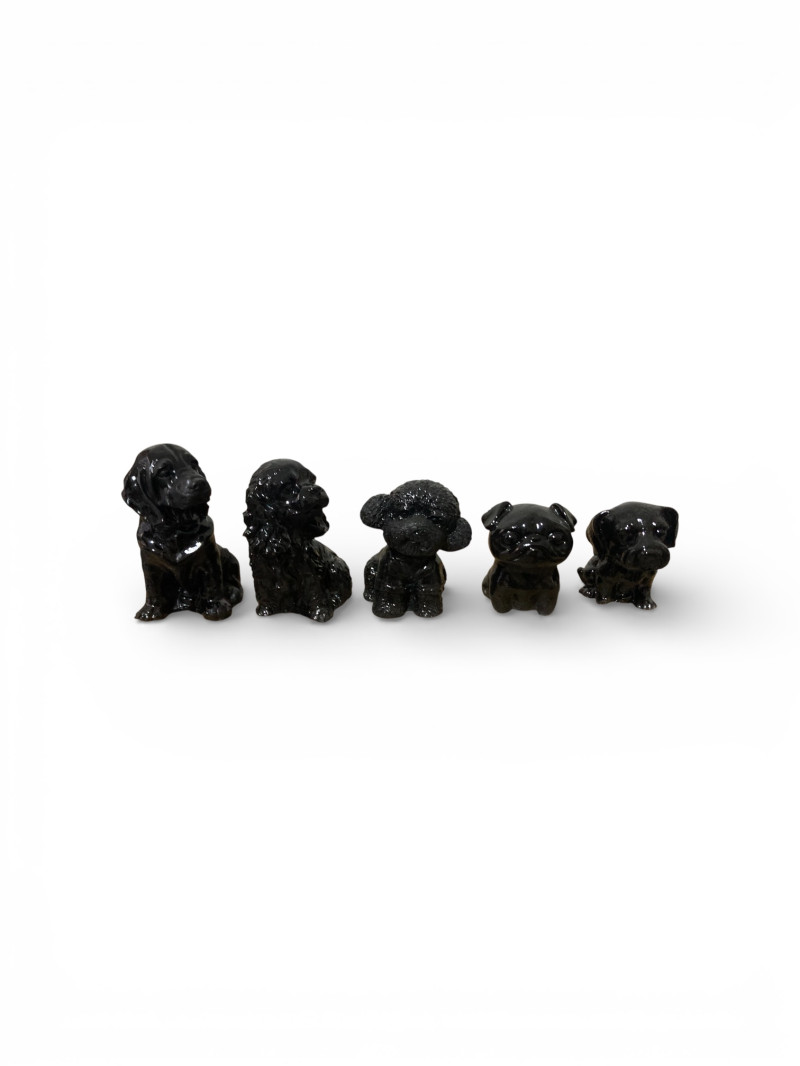 Siyah 5'li Köpek Biblo